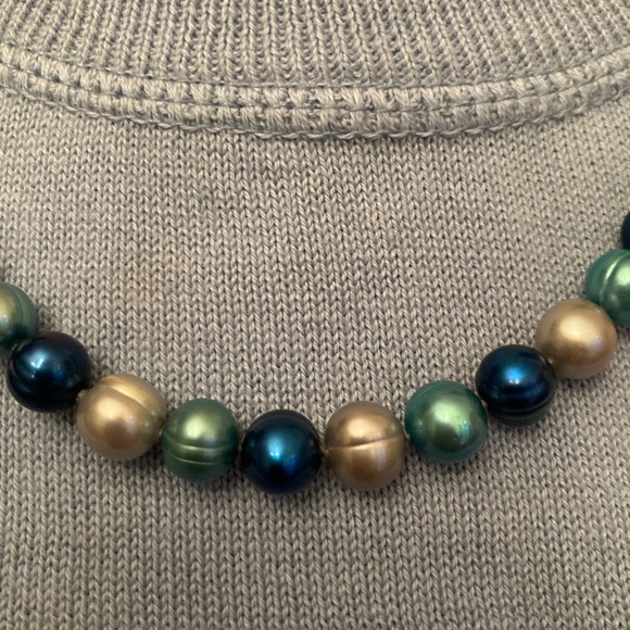 Honora Pearls BLUES 20” Multicolor Pearl Necklace GORGEOUS BLUE MOON COLLECTION - Picture 3 of 8